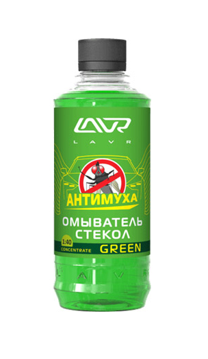 Стеклоомывающая жидкость Lavr Антимуха Green, 330мл